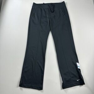Vintage Nike Pants Womens Large Black Wide Leg Stretch Activewear Yoga Gym